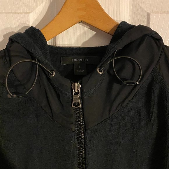 Express Mens' Hooded Full Zip Sweater - Picture 2 of 5